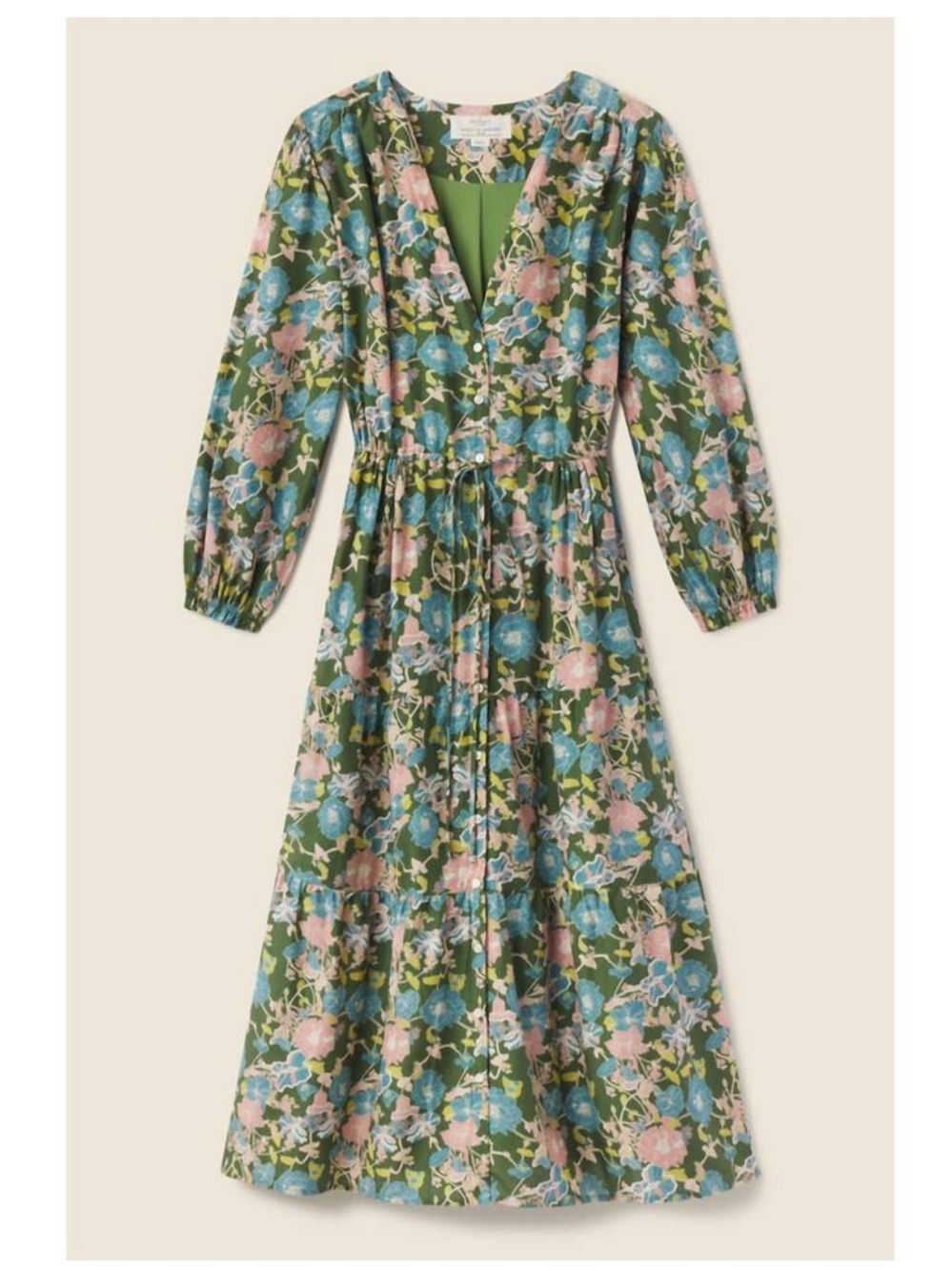 Birds of Paradis by Trovata Ainsley “B” in Spring Tendril Green Floral Dress - Picture 3 of 9